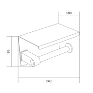 Mexen držák na papír s poličkou, chrom - 701197-00