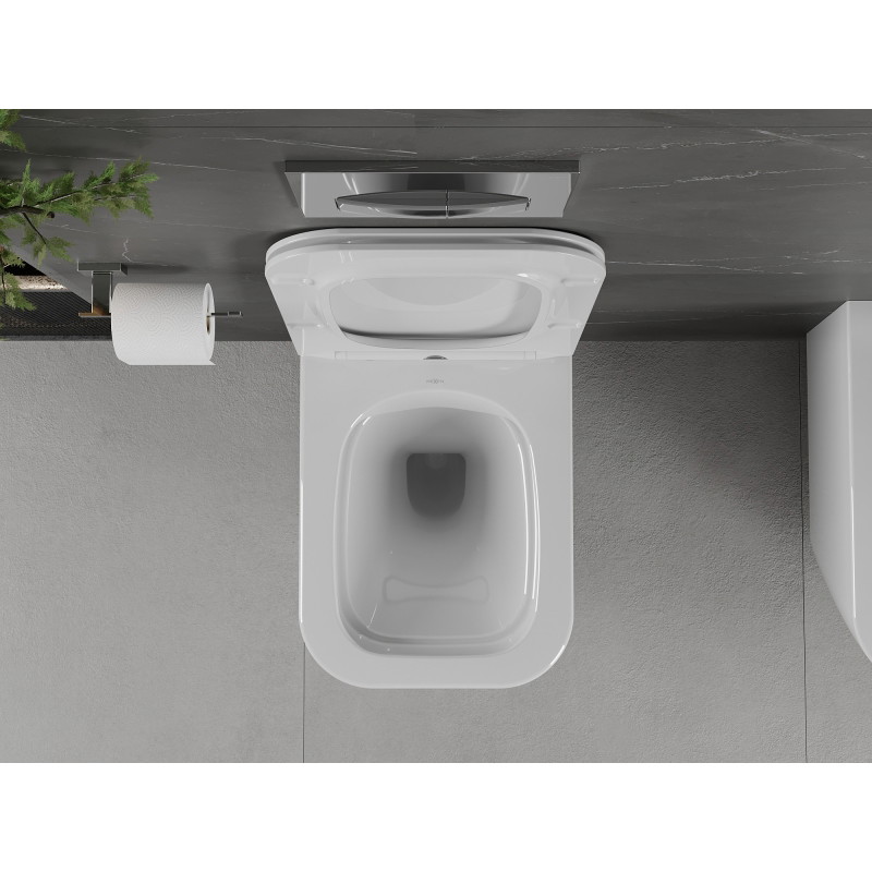 Mexen Madox WC mísa Rimless se zpomalovacím sedátkem slim, duroplast, bílý lesk - 30154000