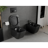Mexen Madox wc mísa Rimless se sedátkem s pomalým zavíráním slim, duroplast, černá matná - 30154070