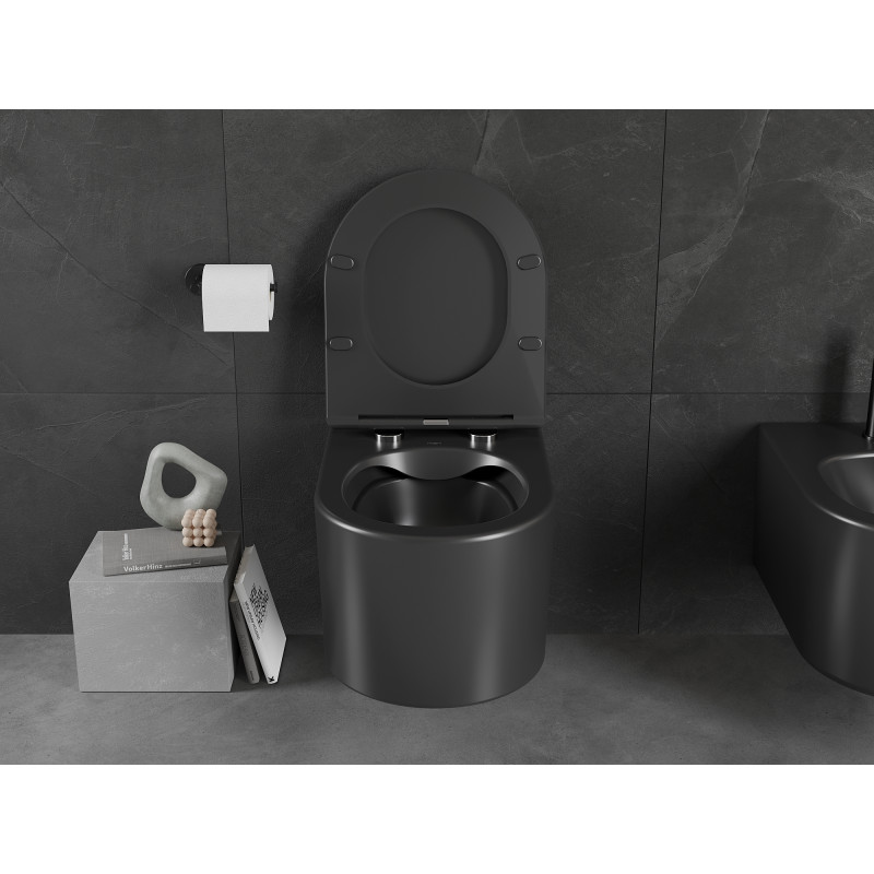 Mexen Sofia miska wc Rimless, černá mat - 3354XX85