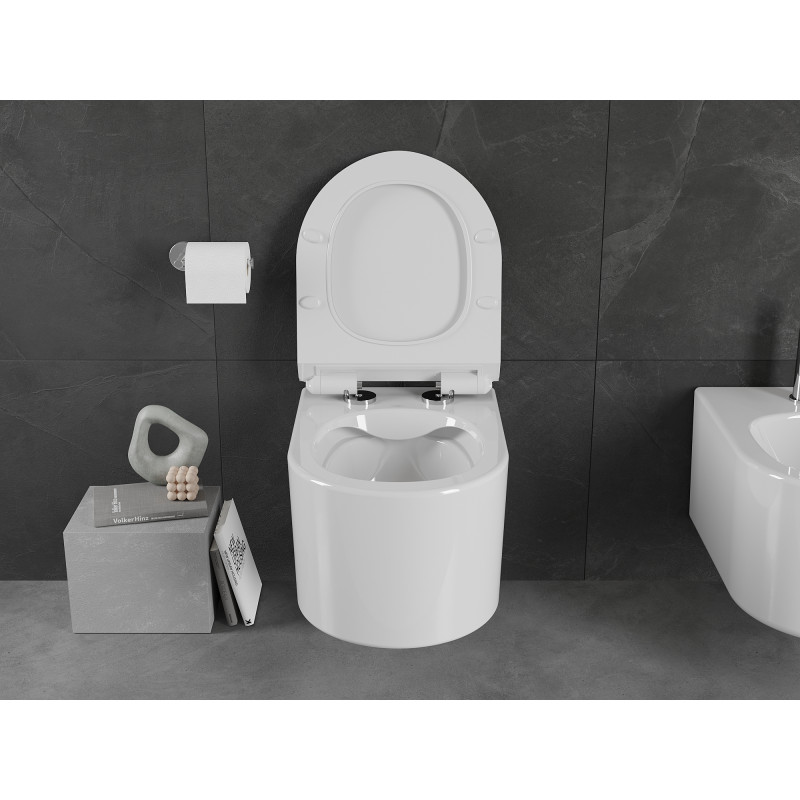 Mexen Sofia WC mísa Rimless s pomalu padajícím prkénkem slim, duroplast, bílý lesk - 30540100