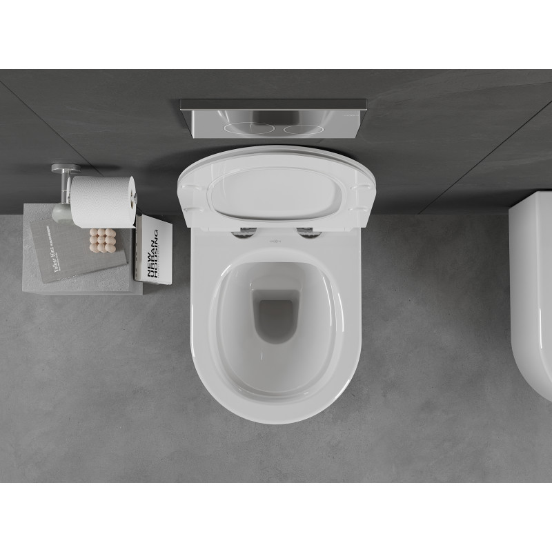 Mexen Sofia WC mísa Rimless s pomalu padajícím prkénkem slim, duroplast, bílý lesk - 30540100