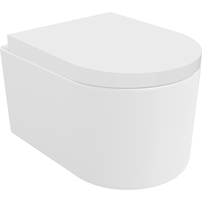 Mexen Sofia WC mísa Rimless s pomalu sklápějícím sedátkem tvrdá, duroplast, bílý lesk - 30540200