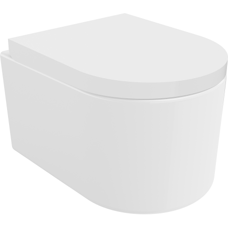 Mexen Sofia WC mísa Rimless s pomalu klesajícím tvrdým sedátkem, duroplast, bílý lesk - 30540200