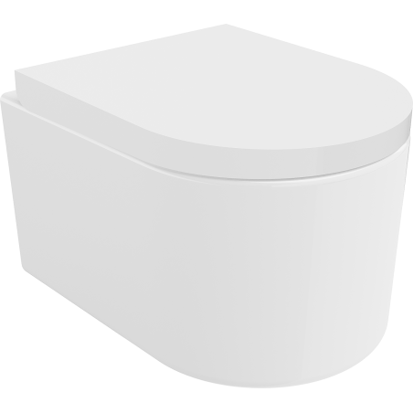 Mexen Sofia WC mísa Rimless s pomalu sklápějícím sedátkem tvrdá, duroplast, bílý lesk - 30540200