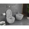 Mexen Lena wc mísa Rimless se sedátkem s tichým zavíráním slim, duroplast, světle šedá mat - 30224061