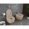 Mexen Lena WC mísa Rimless s pomalu sklopným sedátkem slim, duroplast, cappuccino mat - 30224064