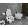 Mexen Lena WC mísa Rimless s pomalu padajícím slim sedátkem, duroplast, bílá vzor - 30224099