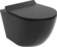 Mexen Lena WC mísa Rimless s pomalu padajícím sedátkem slim, duroplast, černá mat - 30220185