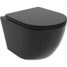 Mexen Lena WC mísa Rimless se sedátkem s pomalým zavíráním slim, duroplast, černá mat - 30221085