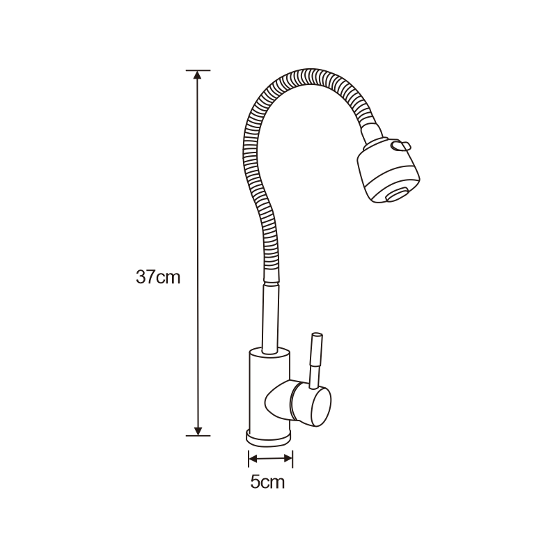 Mexen Maya baterie kuchyňská, chrom - 672400-00