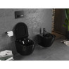 Mexen Lena WC mísa Rimless s pomalu sklopným slim sedátkem, duroplast, černý lesk - 30224070
