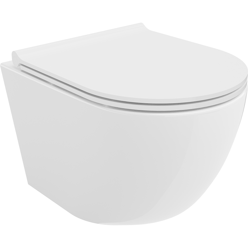 Mexen Lena WC mísa Rimless s pomalu klesající deskou slim, duroplast, bílý lesk - 30220500