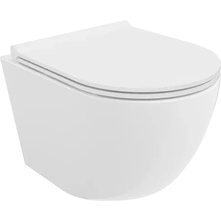 Mexen Lena WC mísa Rimless s pomalu klesající deskou slim, duroplast, bílý lesk - 30220500