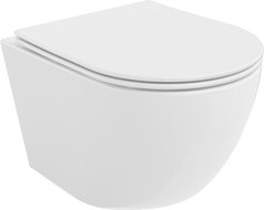 Mexen Lena WC mísa Rimless s pomalu padající deskou slim, duroplast, Bílá - 30220400