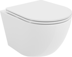 Mexen Lena WC mísa Rimless s pomalu padajícím tenkým sedátkem, duroplast, bílý lesk - 30220300