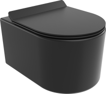 Mexen Sofia WC mísa Rimless s pomalu sklápějícím slim sedátkem, duroplast, černá matná - 30540185