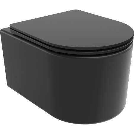 Mexen Sofia wc mísa Rimless s pomalu klesající deskou slim, duroplast, černý mat - 30541085