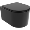 Mexen Sofia WC mísa Rimless s pomalu klesající deskou slim, duroplast, černá mat - 30541085