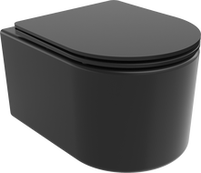 Mexen Sofia WC mísa Rimless s pomalu klesající deskou slim, duroplast, černá mat - 30541085