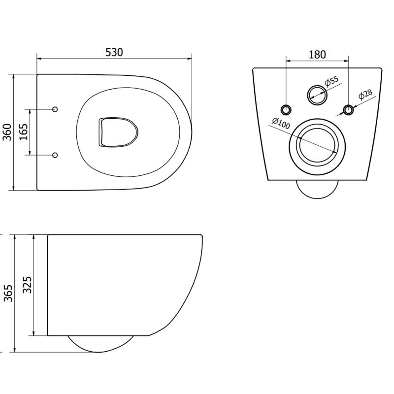 Mexen Lena WC mísa Rimless s pomalu sklápěcí tvrdou deskou, bílý lesk - 30298000