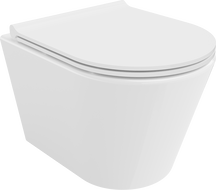 Mexen Rico mísa WC Rimless s deskou pomalu zavíratelnou slim, duroplast, bílá lesk - 30720500