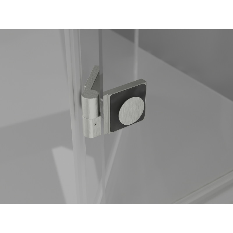 Mexen Lunar Duo sprchová kabina otočná pravá 80 x 70 cm, transparentní, kartáčovaný nikl - 834-080P-070L-97-00