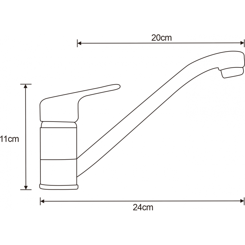 Mexen Selma kuchyňská baterie dlouhá výpusť, chrom - 671100-00