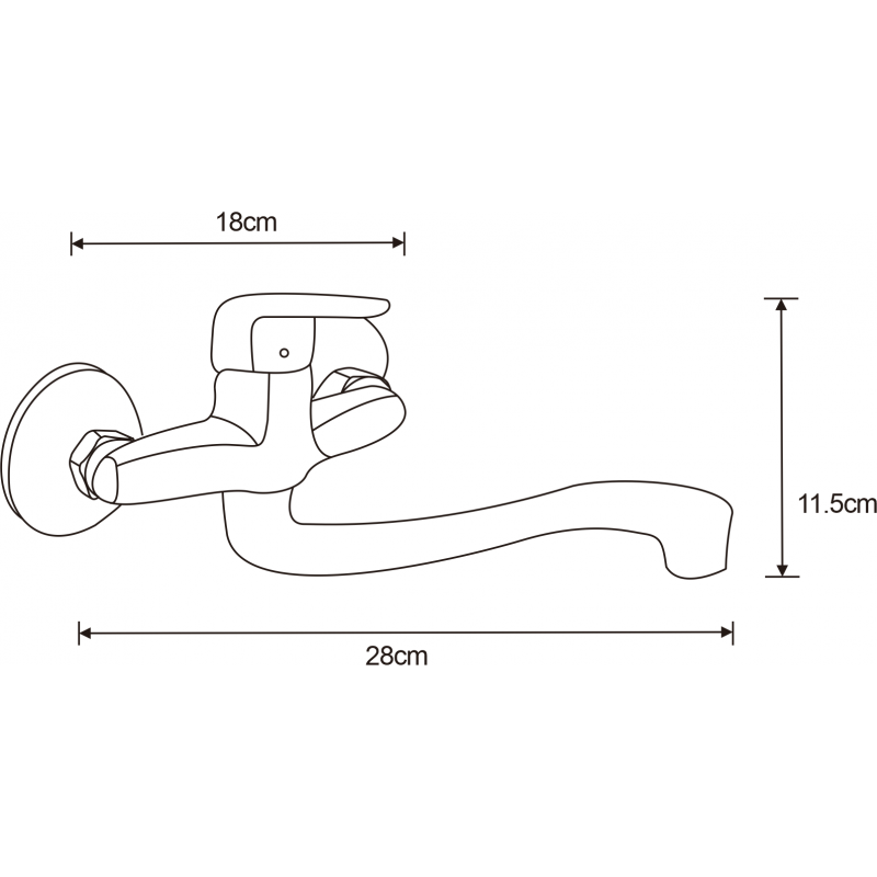 Mexen Eris kuchyňská baterie s dlouhým výtokem, chrom - 671200-00