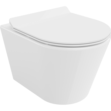 Mexen Rico WC mísa Rimless s pomalu uzavíratelným tenkým duroplastovým sedátkem, bílá - 30720100