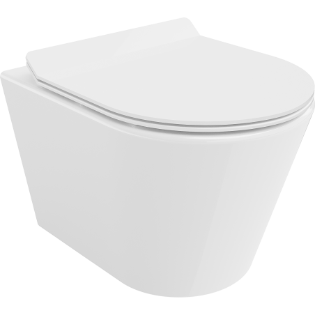 Mexen Rico WC mísa Rimless s pomalu sklopnou deskou slim, duroplast, bílý lesk - 30720100