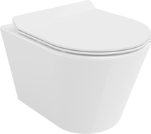 Mexen Rico WC mísa Rimless s pomalu sklopnou deskou slim, duroplast, bílý lesk - 30720100