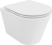 Mexen Rico WC mísa Rimless se sedátkem s pomalým zavíráním slim, duroplast, bílý lesk - 30720300