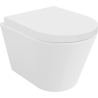 Mexen Rico WC mísa Rimless s pomalu sklápěcí tvrdou deskou, duroplast, bílá lesk - 30720200
