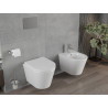 Mexen Rico wc mísa Rimless s pomalu zavíratelným tvrdým sedátkem, duroplast, bílý lesk - 30720200