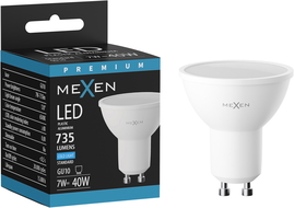 Mexen Nova LED žárovka GU10, 7W, Studená - 6500K, 735 lm - L107-GU10-0765-01