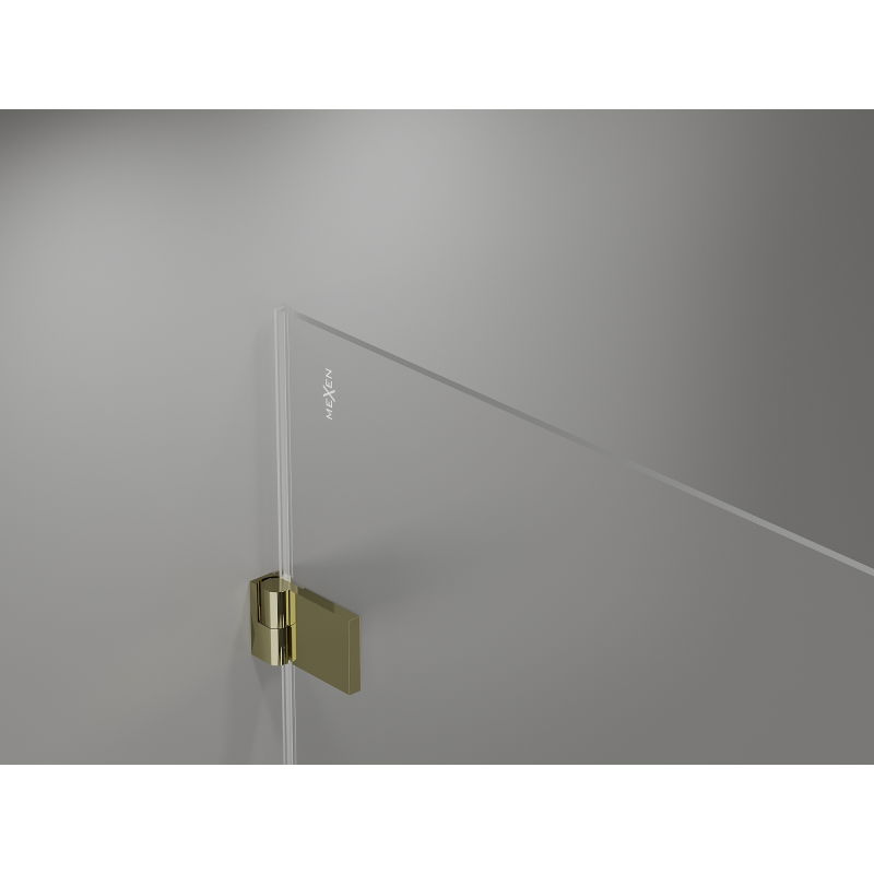 Mexen Lunar-B sprchové dveře otevírací levé 45 cm, transparentní, zlaté - 832-045-000-50-00-L