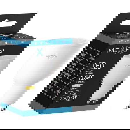 Mexen Nova LED žárovka GU10, 12W, Teplá - 3000K, 1260 lm - L108-GU10-1230-01