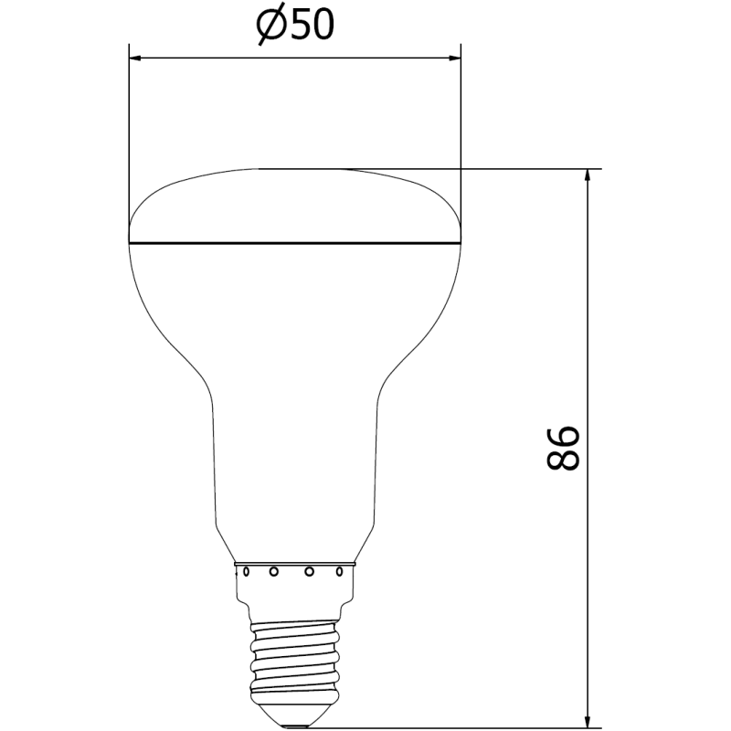 Mexen Nova LED žárovka E14, R50, 8W, Neutrální - 4000K, 840 lm - L103-E14-0840-01