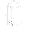 Mexen Lima sklopné sprchové dveře 80 cm, transparentní, chrom - 856-080-000-01-00