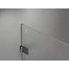Mexen Lunar-B sprchové dveře otočné levé 50 cm, transparentní, kartáčovaná šedá zbraň - 832-050-000-66-00-L