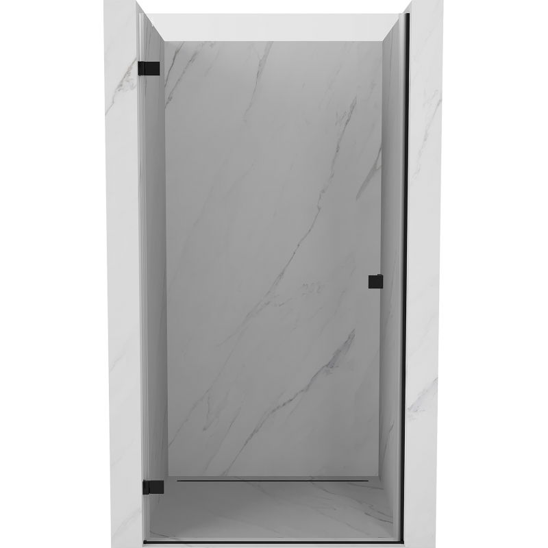 Mexen Lunar-B sprchové dveře sklopné levé 45 cm, transparentní, černé - 832-045-000-70-00-L