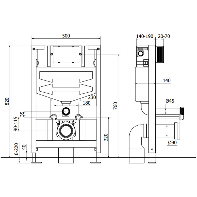 Mexen podomítkový set WC Fenix XS-F s WC mísou Margo, bílý lesk - 6803342XX00