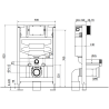 Mexen Carmen sada WC pod omítku, rám Fenix XS-F s WC mísou, bílý lesk - 6803388XX00