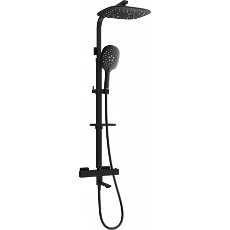 Mexen CQ22 sada vanová-sprchová s dešťovou hlavicí a termostatickou baterií, černá - 779102295-70