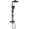 Mexen CQ22 sada vanová-sprchová s dešťovou hlavicí a termostatickou baterií, černá - 779102295-70