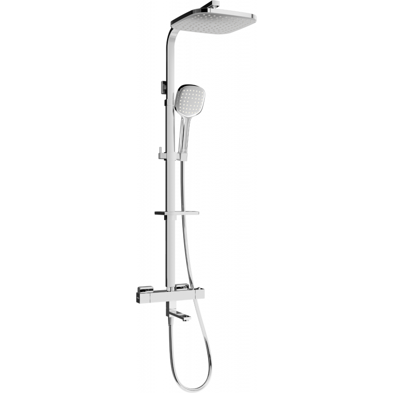 Mexen CQ33 vana-sprchový set s dešťovou sprchou a termostatickou baterií, chrom - 779103395-00
