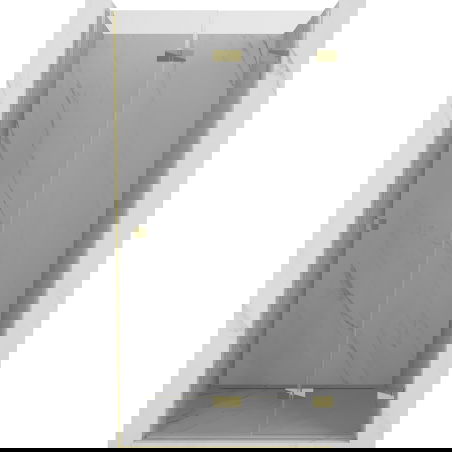 Mexen Lunar-F sprchové dveře skládací pravé 55 cm, transparentní, zlaté - 836-055-000-50-00-P