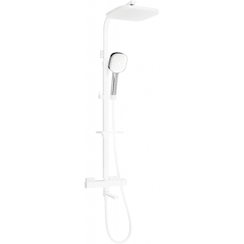 Mexen CQ33 sada vanová-sprchová s dešťovým efektem a termostatickou baterií, bílá/chrom - 779103395-21