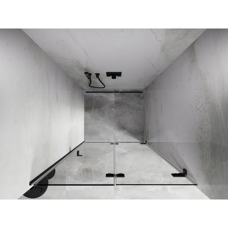 Mexen Lunar-F skládací sprchové dveře pravé 50 cm, transparentní, gun metal - 836-050-000-95-00-P